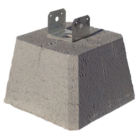 concrete pier block with metal bracket 6x6|pier block for 6x6 post.